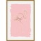 Graceful Bird I (Flamingo) by Eva Watts 16-in. W x 23-in. H. Canvas Wall Art Print Framed in Gold